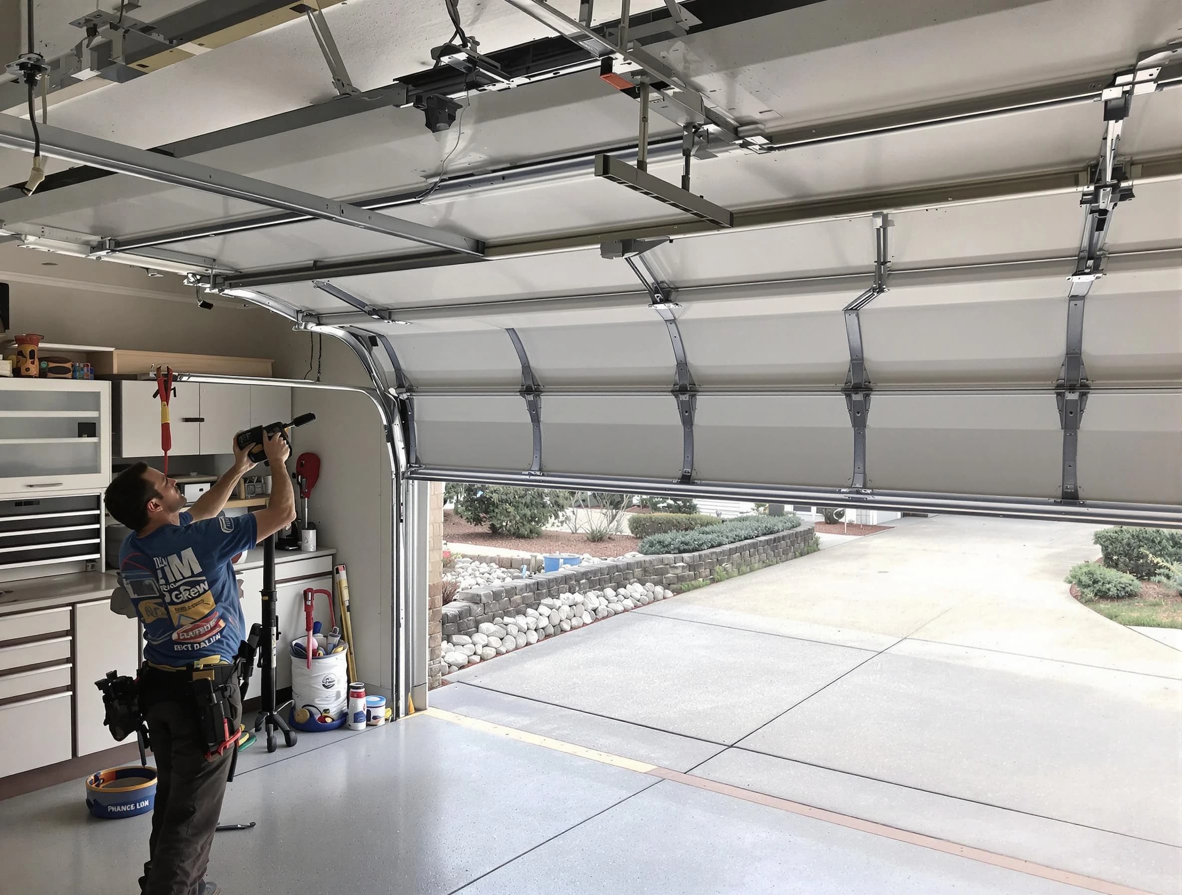 Garage door track repair service by Cecil Garage Door Repair in Cecil