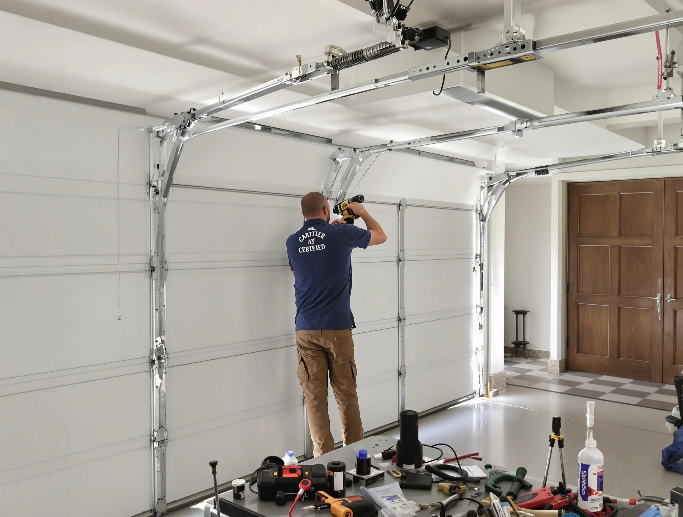 Cecil Garage Door Repair certified technician performing precision garage door repair in Cecil