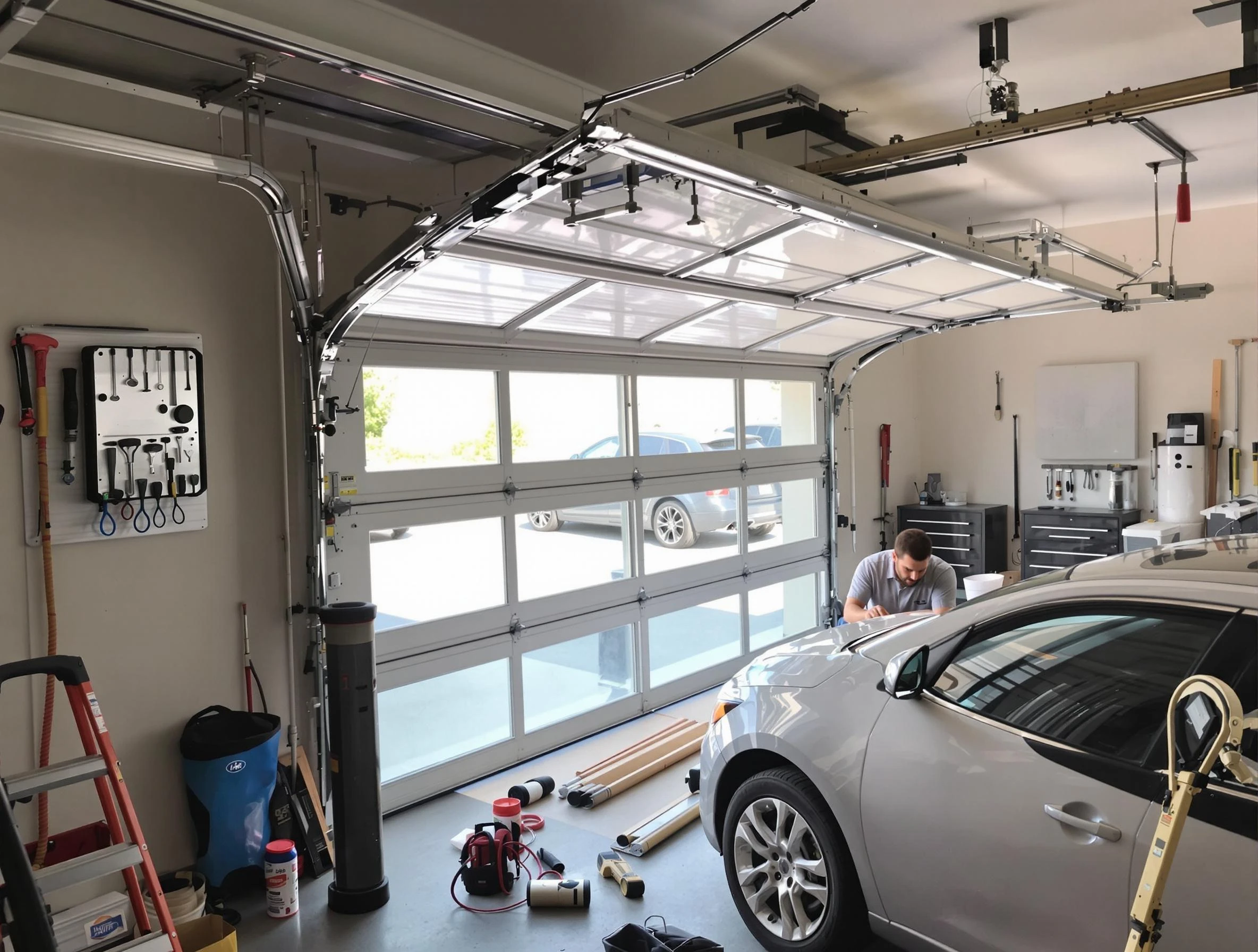 Garage door noise reduction service by Cecil Garage Door Repair in Cecil
