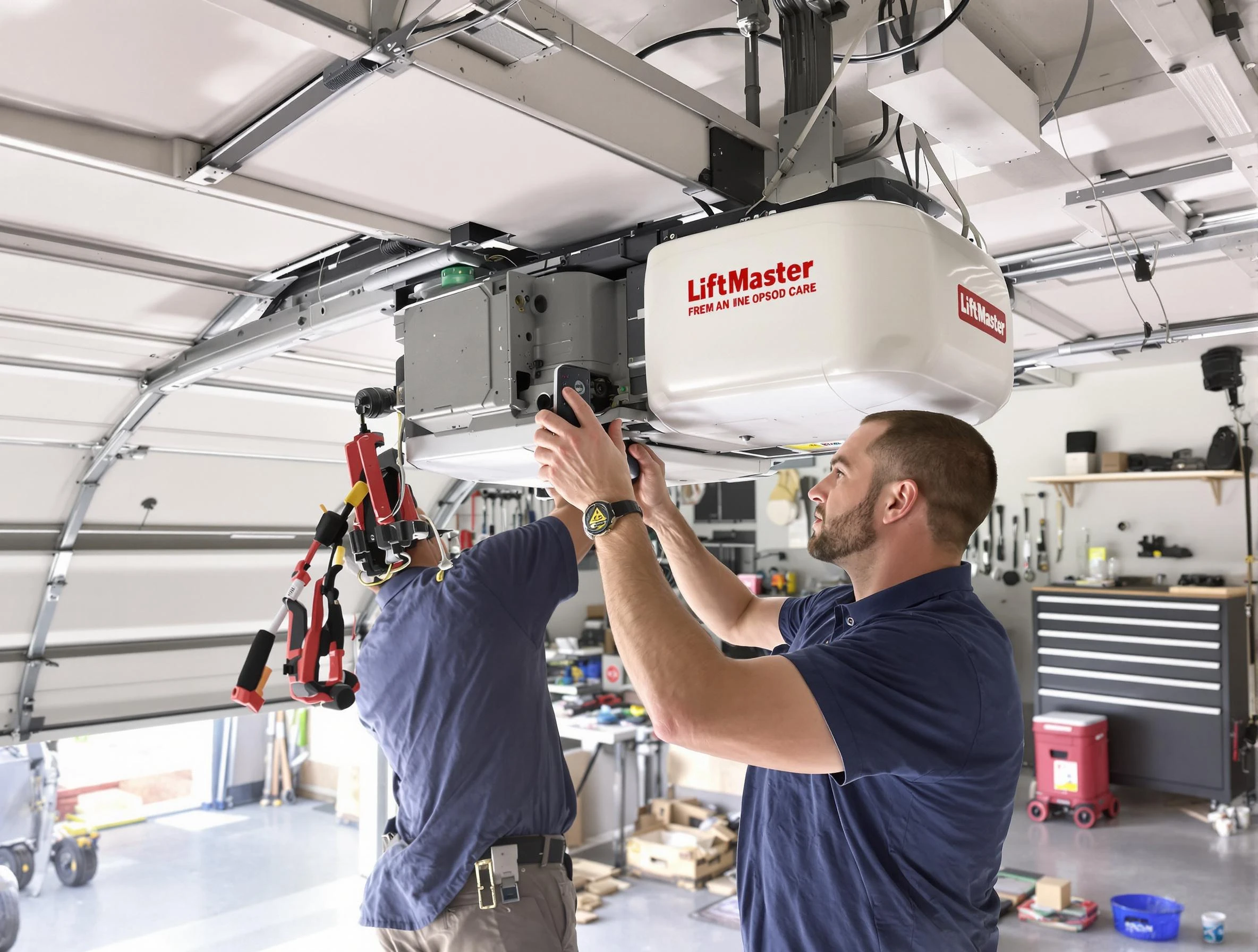 Cecil Garage Door Repair technician performing advanced diagnostics on garage opener in Cecil
