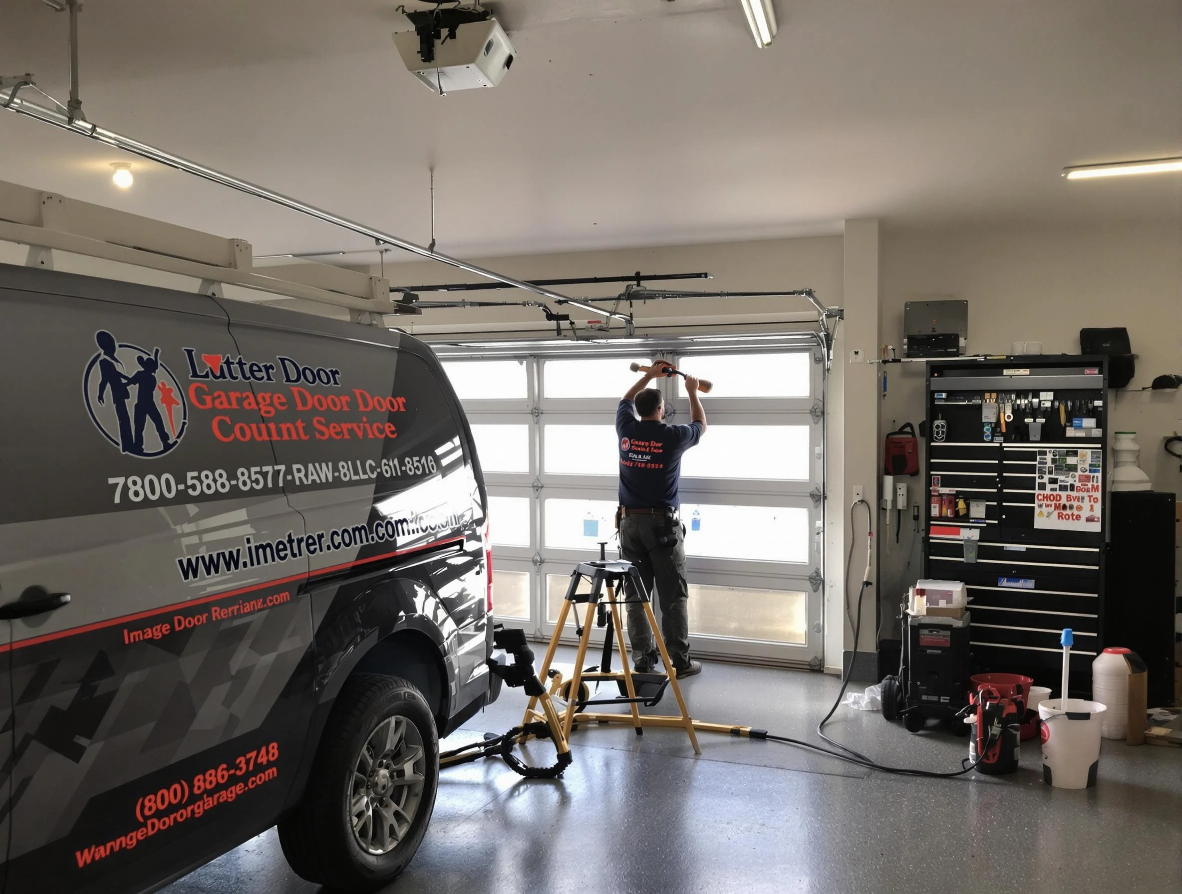 Cecil Garage Door Repair team performing same-day garage door repair in Cecil