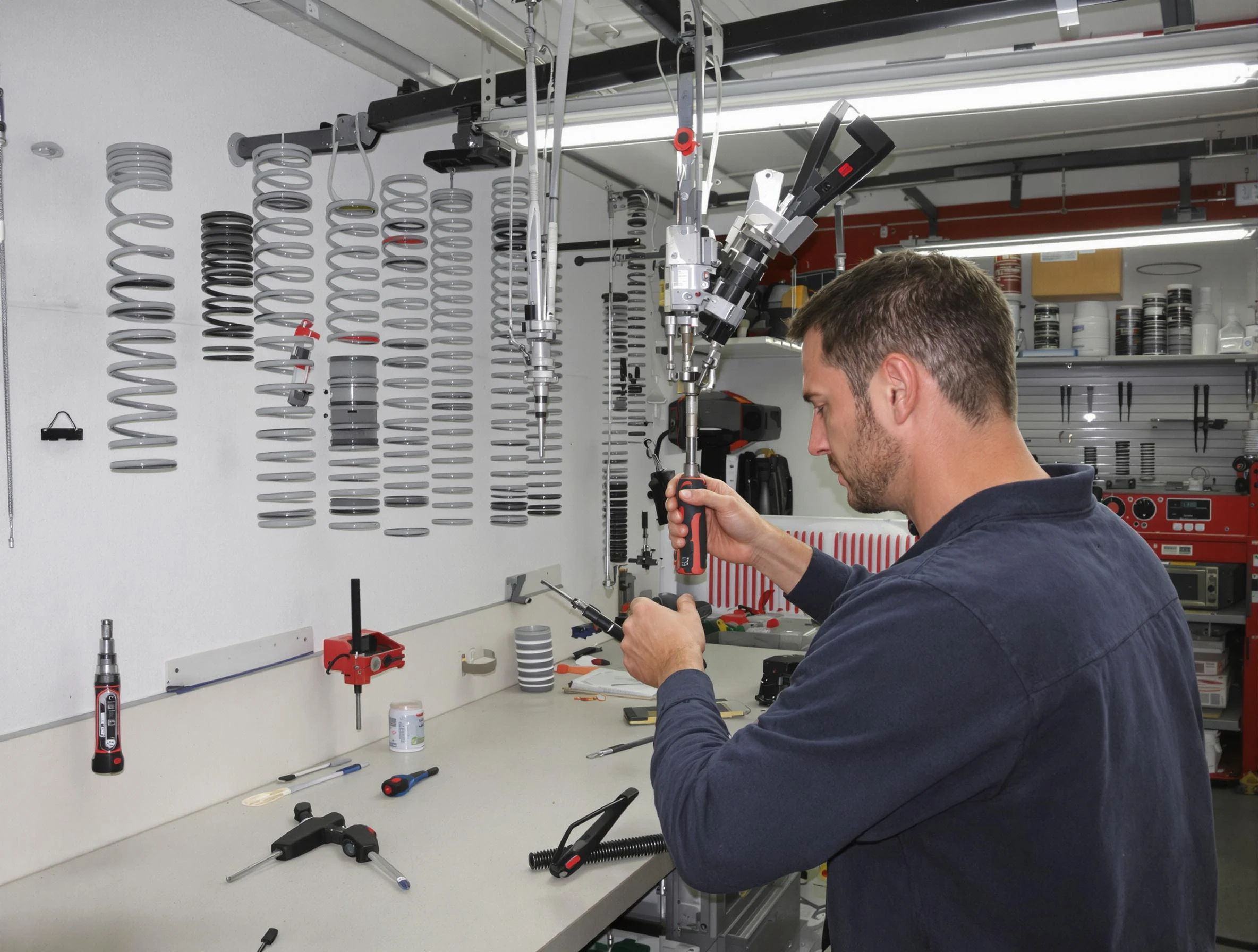 Cecil Garage Door Repair safety certified technician performing precision spring replacement in Cecil